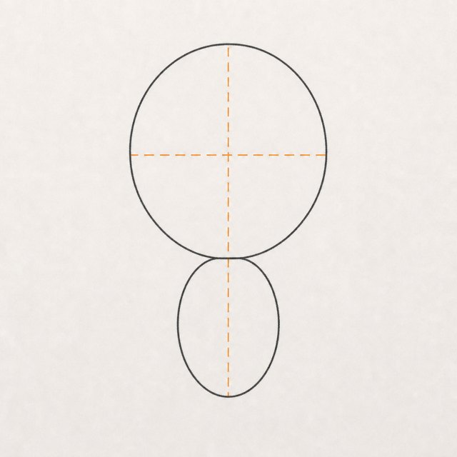 cartoon character drawing at step 3
