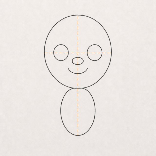cartoon character drawing at step 4