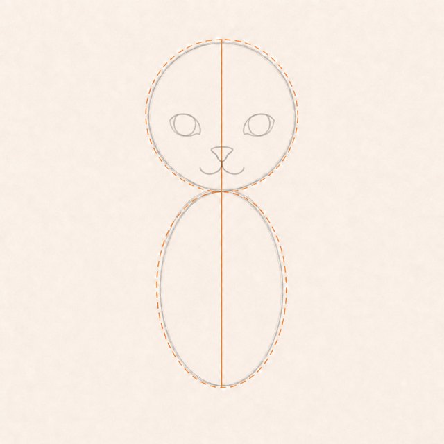cat drawing at step 4