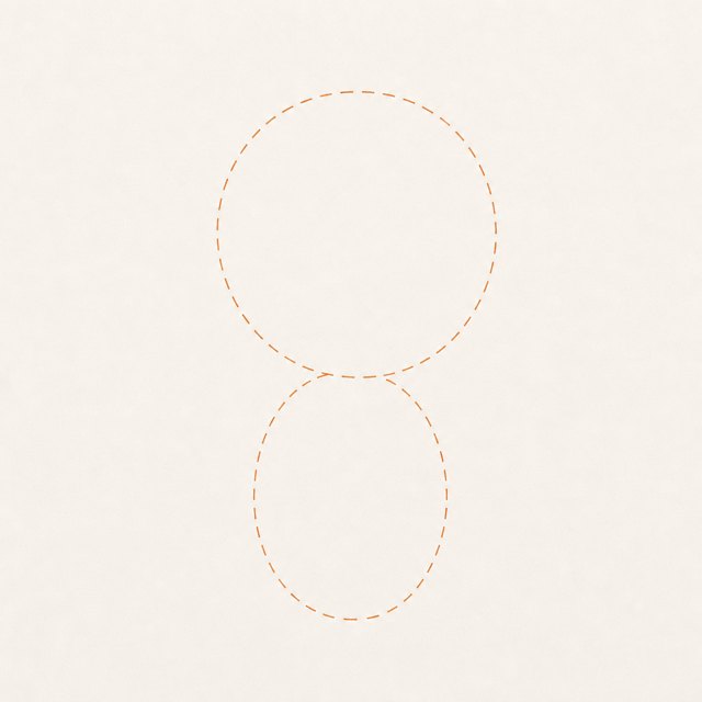 dog drawing at step 1