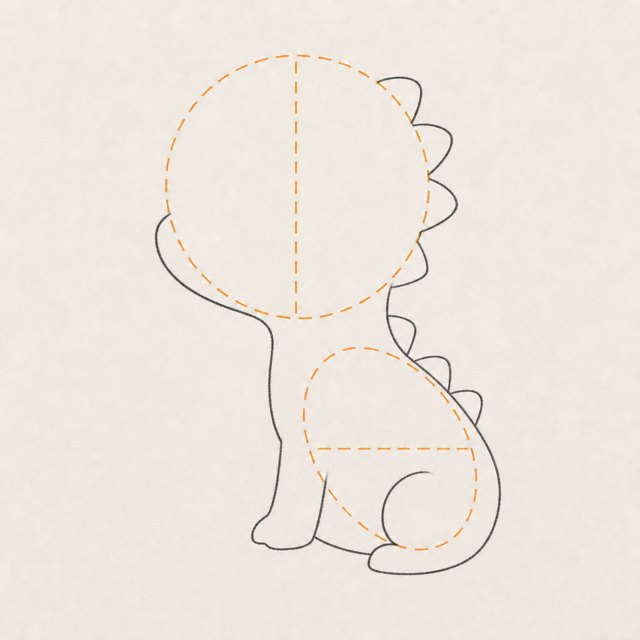 dragon drawing at step 3