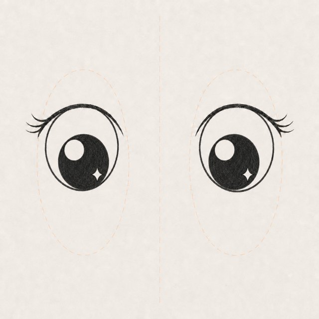 eyes drawing at step 4