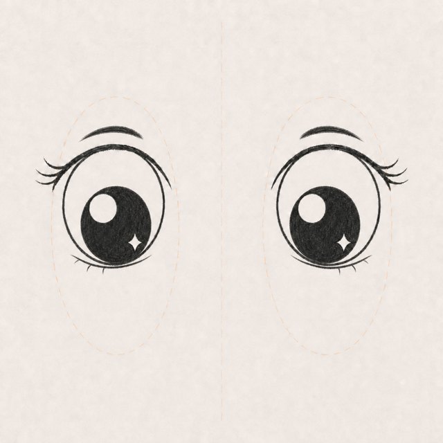 eyes drawing at step 5