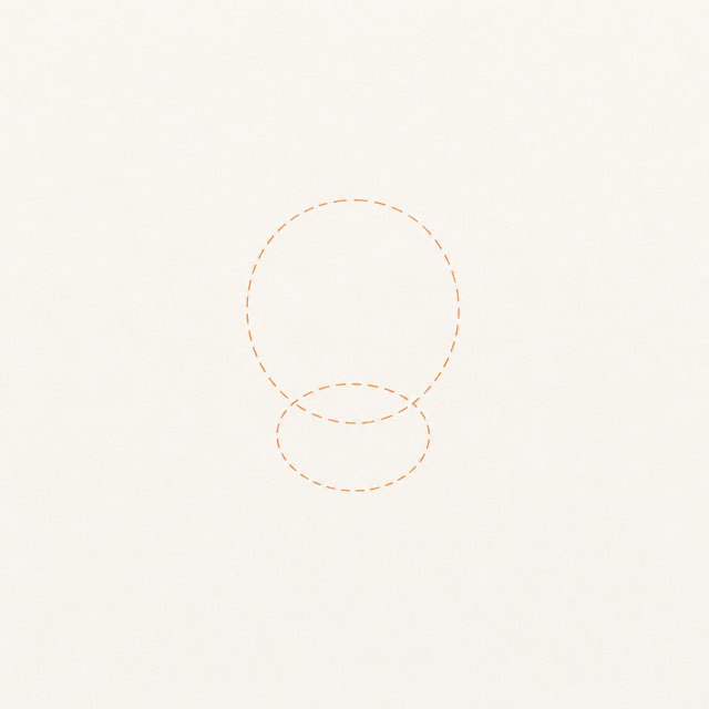 face drawing at step 1