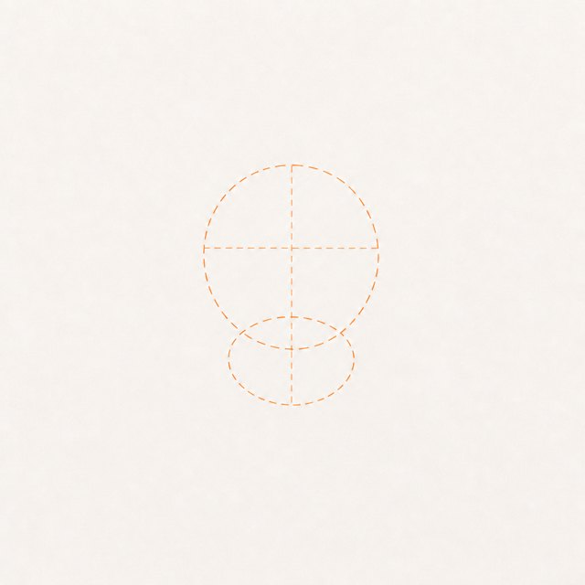 face drawing at step 2