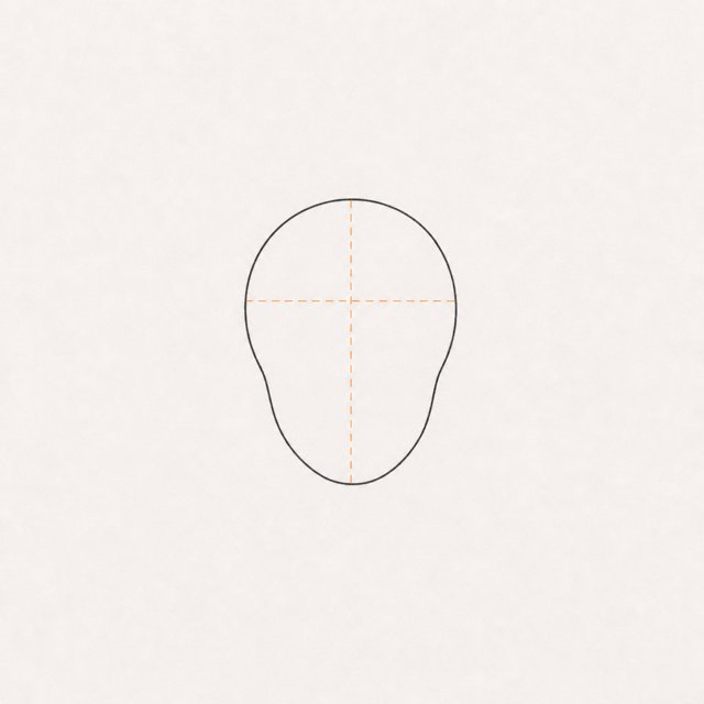 face drawing at step 3