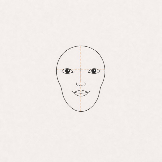 face drawing at step 4