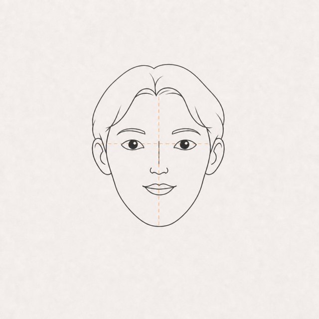 face drawing at step 5