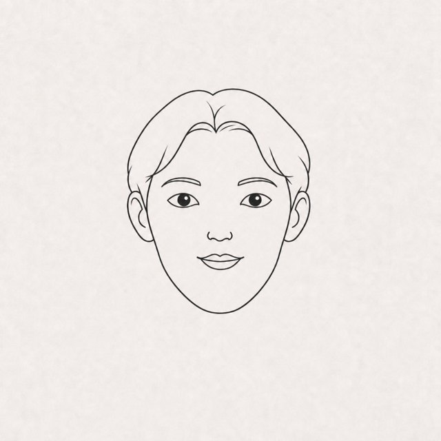 face drawing at step 6