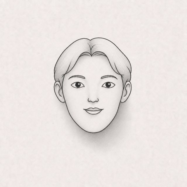 face drawing at step 7