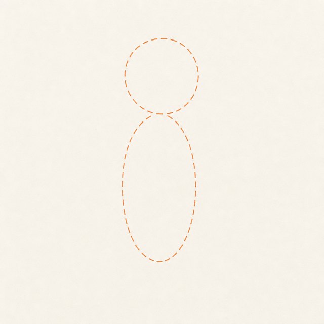 girl drawing at step 1