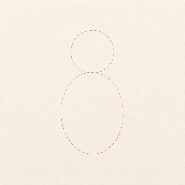 lion drawing at step 1