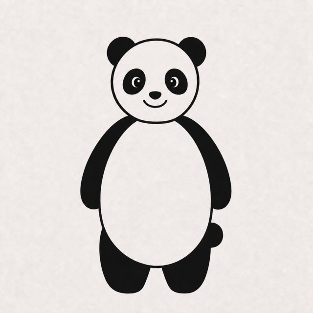 panda drawing at step 6