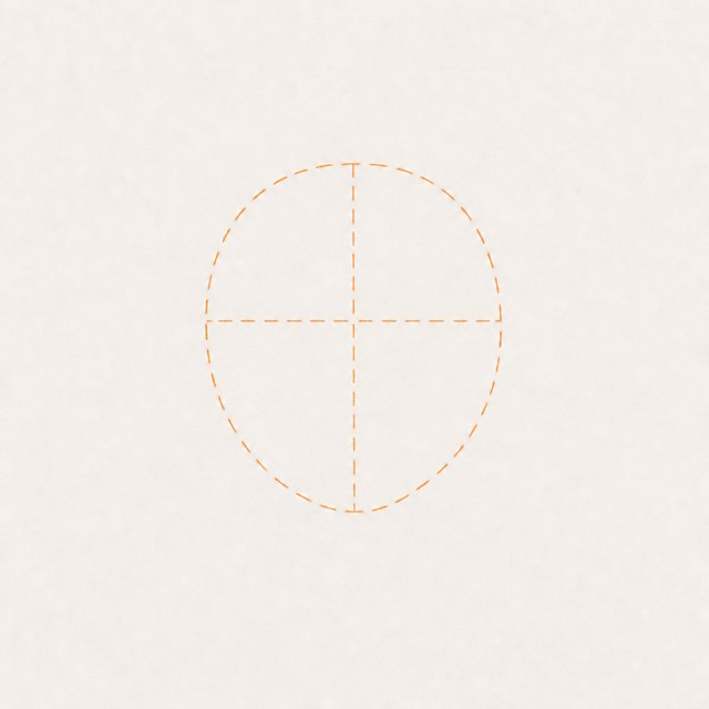woman face drawing at step 2